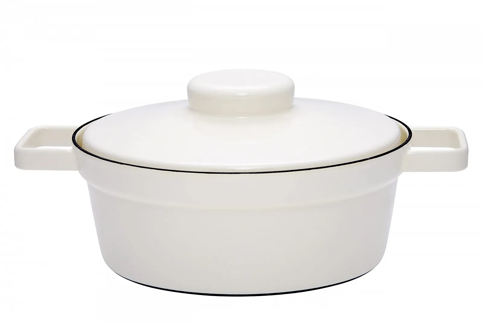 Кастрюля эмалированная 2.0 л 24 см Белая (Японский импорт / Упаковка и инструкция на японском языке), фото №1