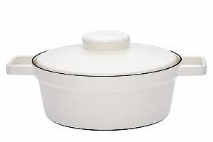 Кастрюля эмалированная 2.0 л 24 см Белая (Японский импорт / Упаковка и инструкция на японском языке) - Фото 1