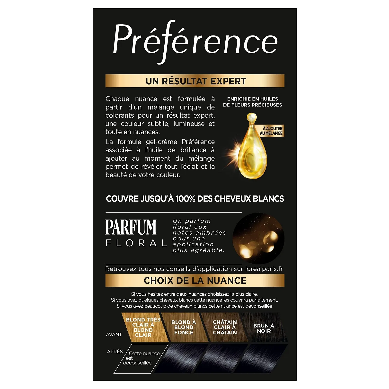 Фарба для волосся L'OREAL Preference Infinia Colour Extender 1.1 Чорний крижаний, фото №2 Фарба для волосся L'OREAL Preference Infinia Colour Extender 1.1 Чорний крижаний, фото №2