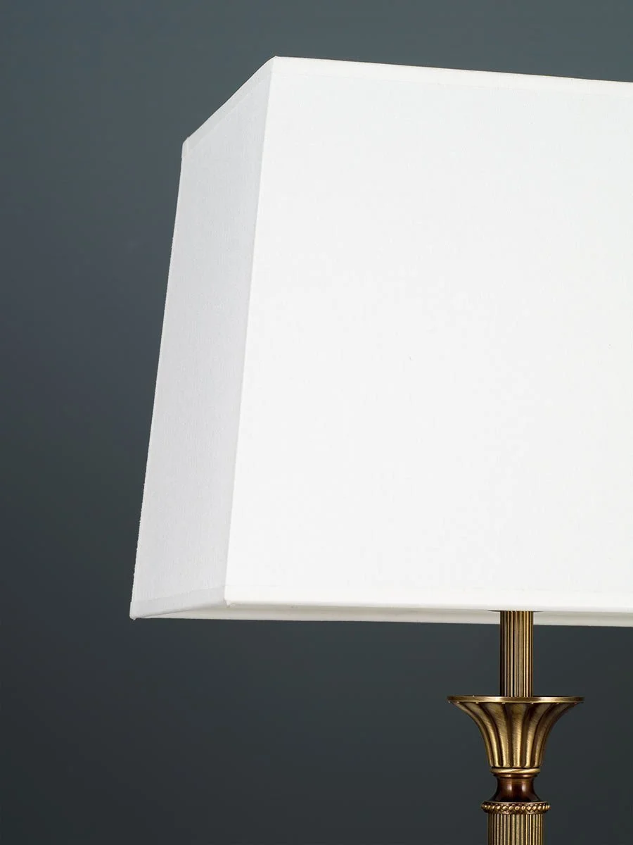 Настільна лампа 403775/2 в стилі модерн, антична латунь, 1xE14 Білий прямокутний, фото №4