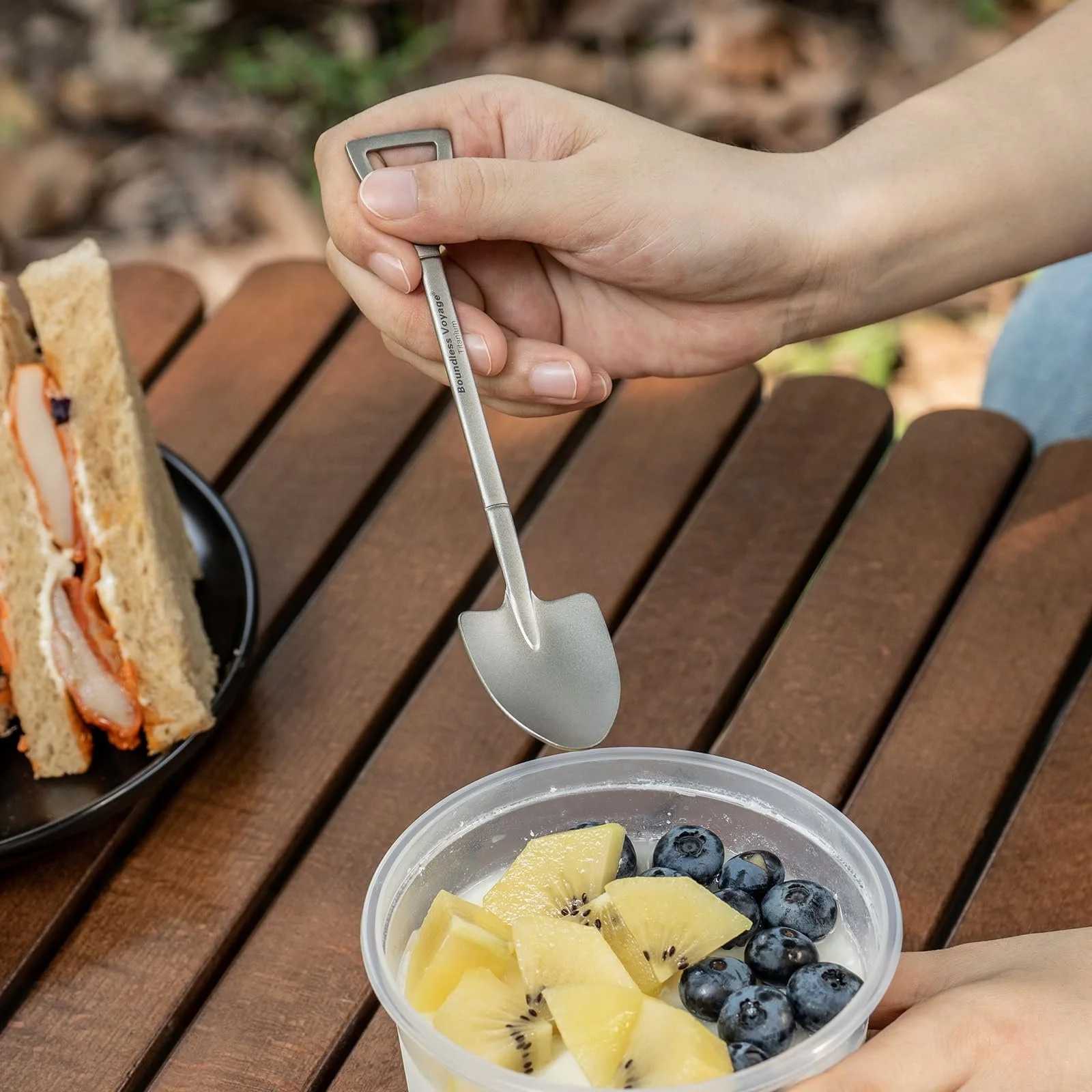 Ложка Demitasse Boundless Voyage Shovel Shape Espresso Mini для кави, 15,5 см, титанова, фото №8