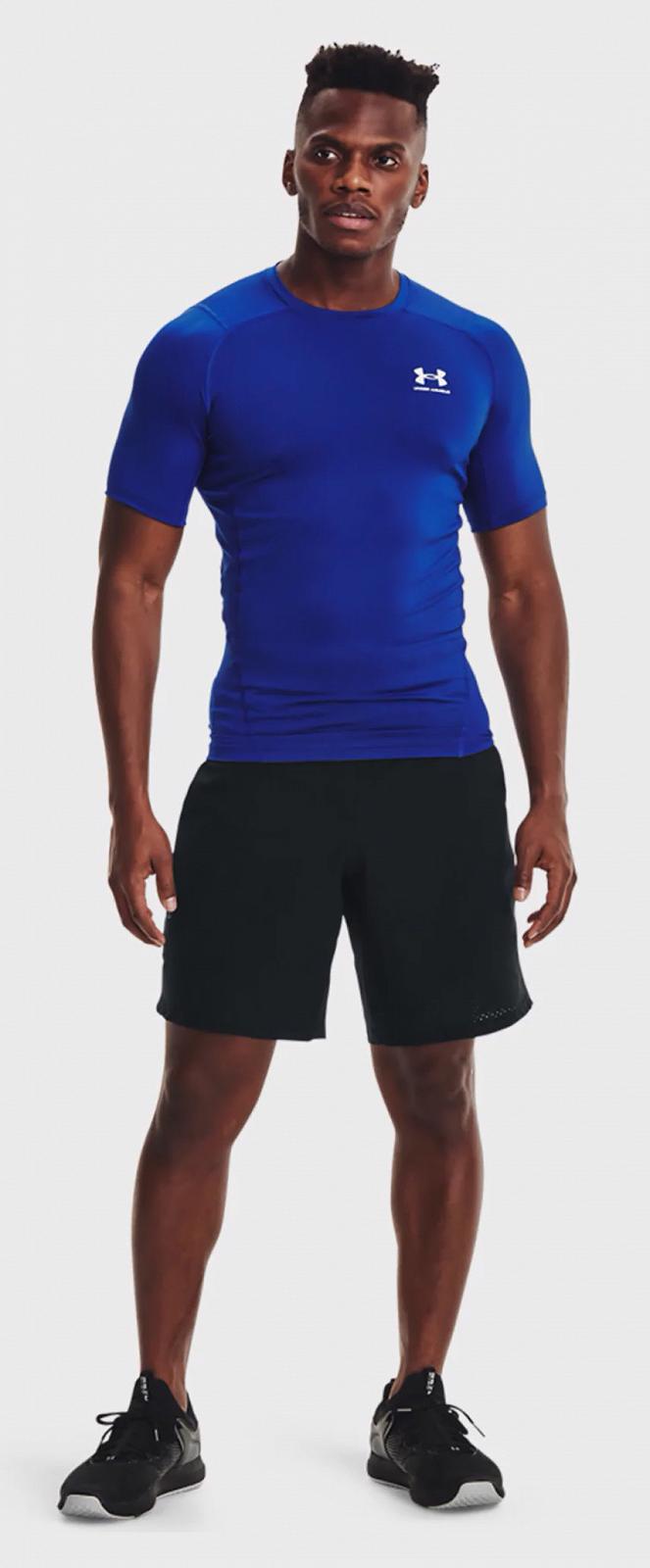 Футболка компресійна UA HG Armour Comp SS синій S/M, фото №4