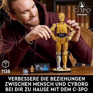 LEGO Star Wars C-3PO Минифигурка дроида - Конструктор для коллекционирования и демонстрации synthetic.ua - Фото 1