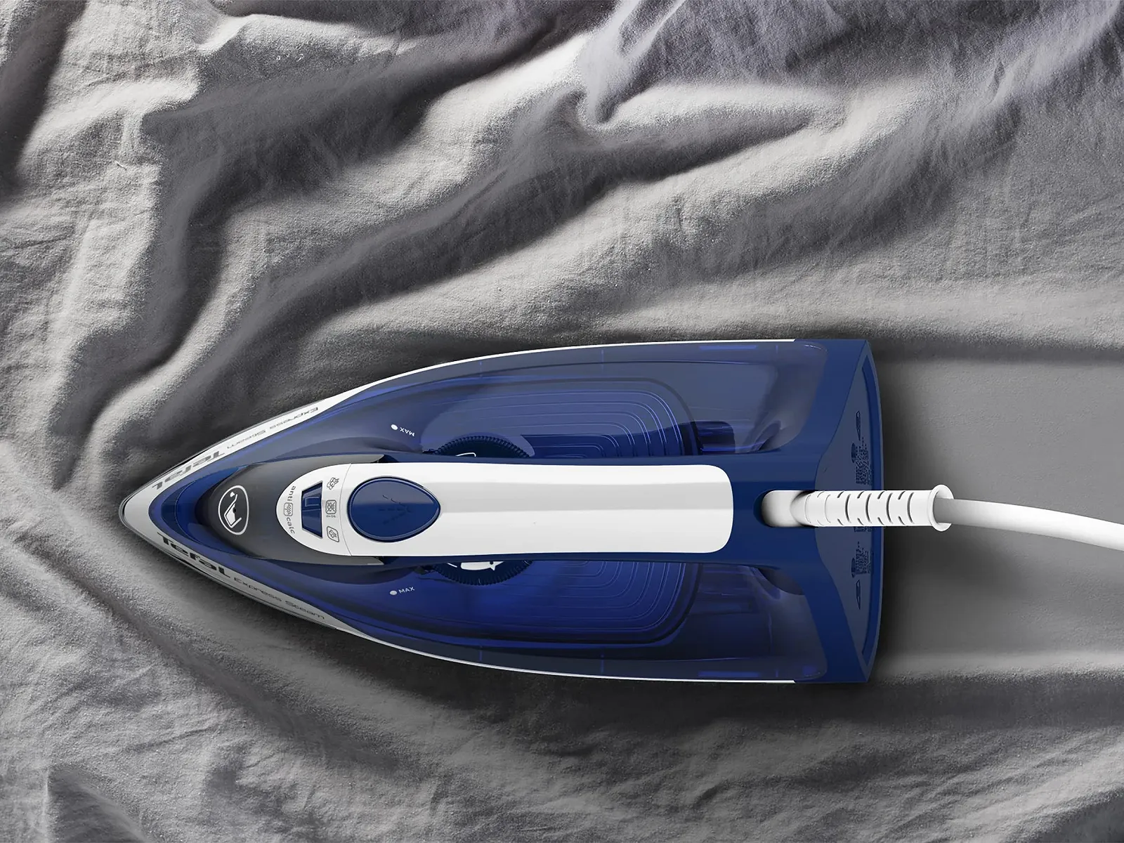 Праска парова Tefal Express Steam FV2838 2400 Вт 180 г/хв 270 мл керамічна підошва крапля-стоп Blue, фото №6