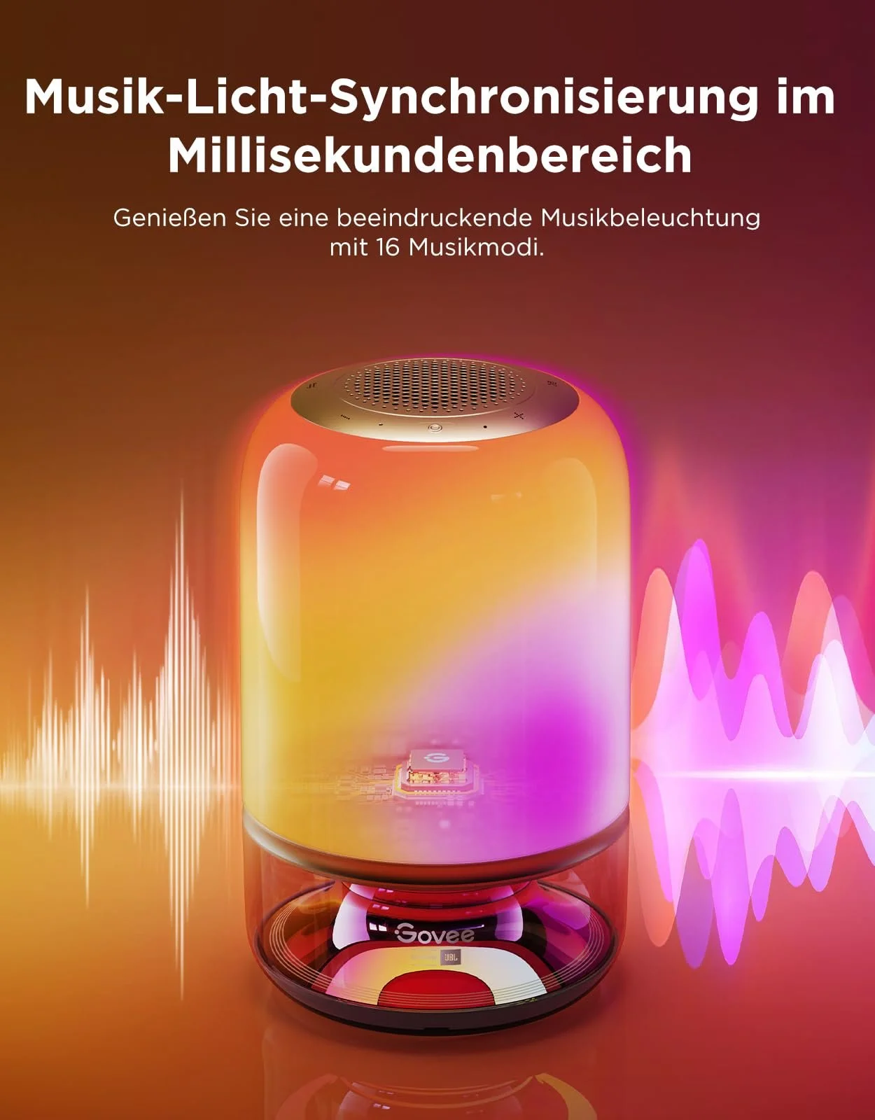 Настільна лампа Govee JBL 2 Pro x Sound LED RGBIC Matter 600 лм, фото №2