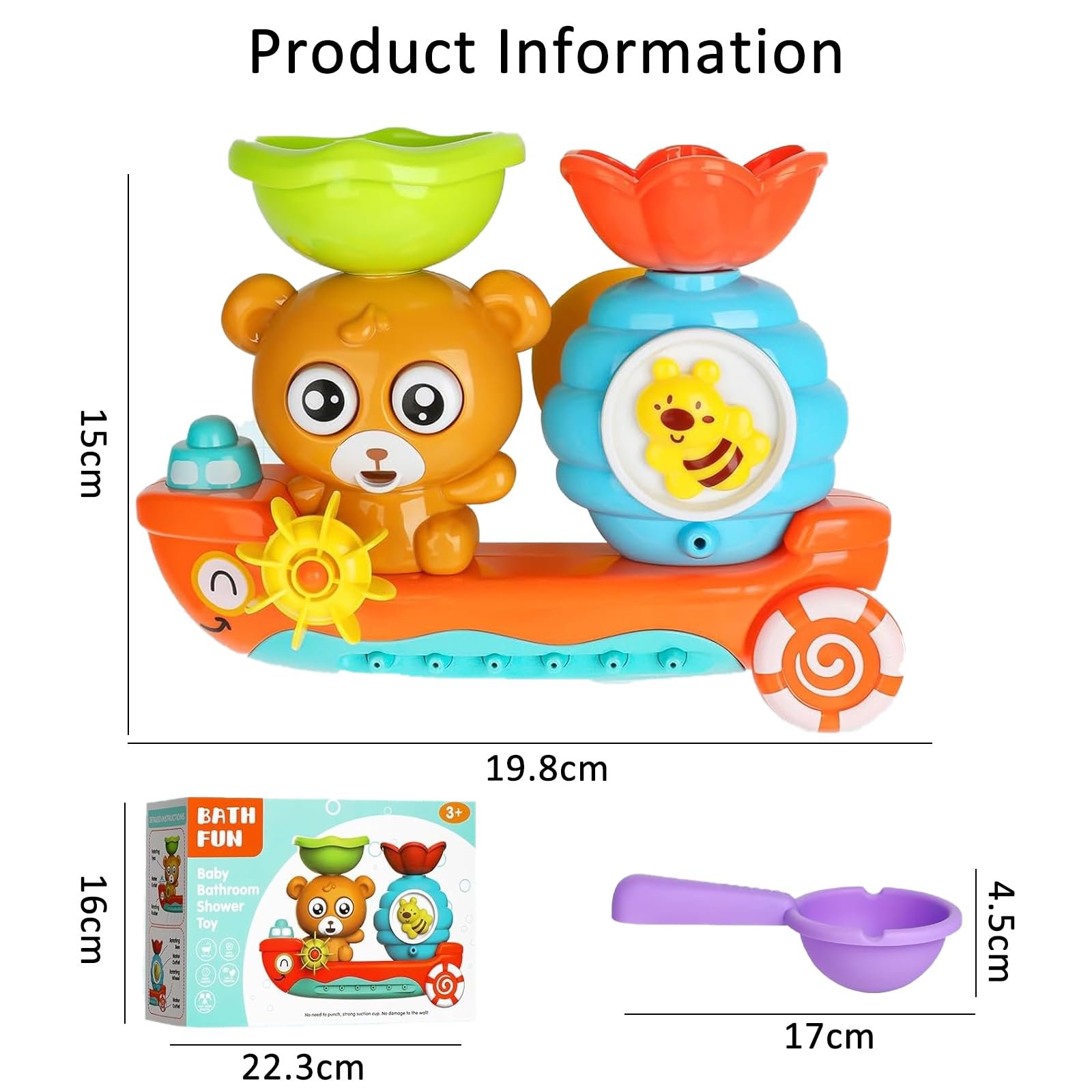 Игрушка для ванны 1 2 3 4 года, Водяная, фото №3