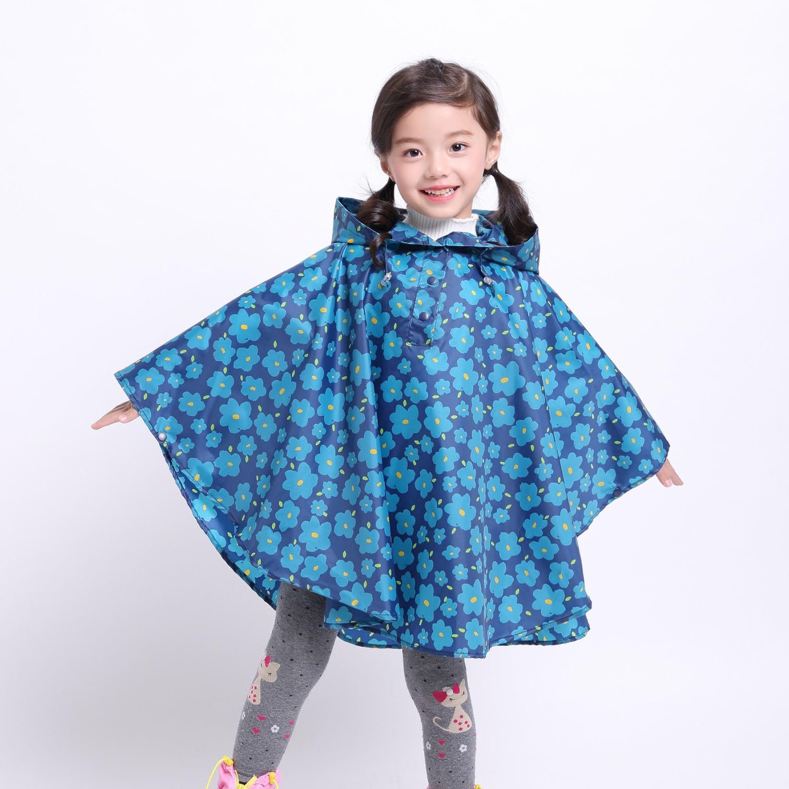 Детское дождевое пончо с капюшоном и карманом, дышащее, водонепроницаемое, легкое для активного отдыха, дождевик на молнии, складное, летняя дождевая куртка, дождевой чехол, фото №5