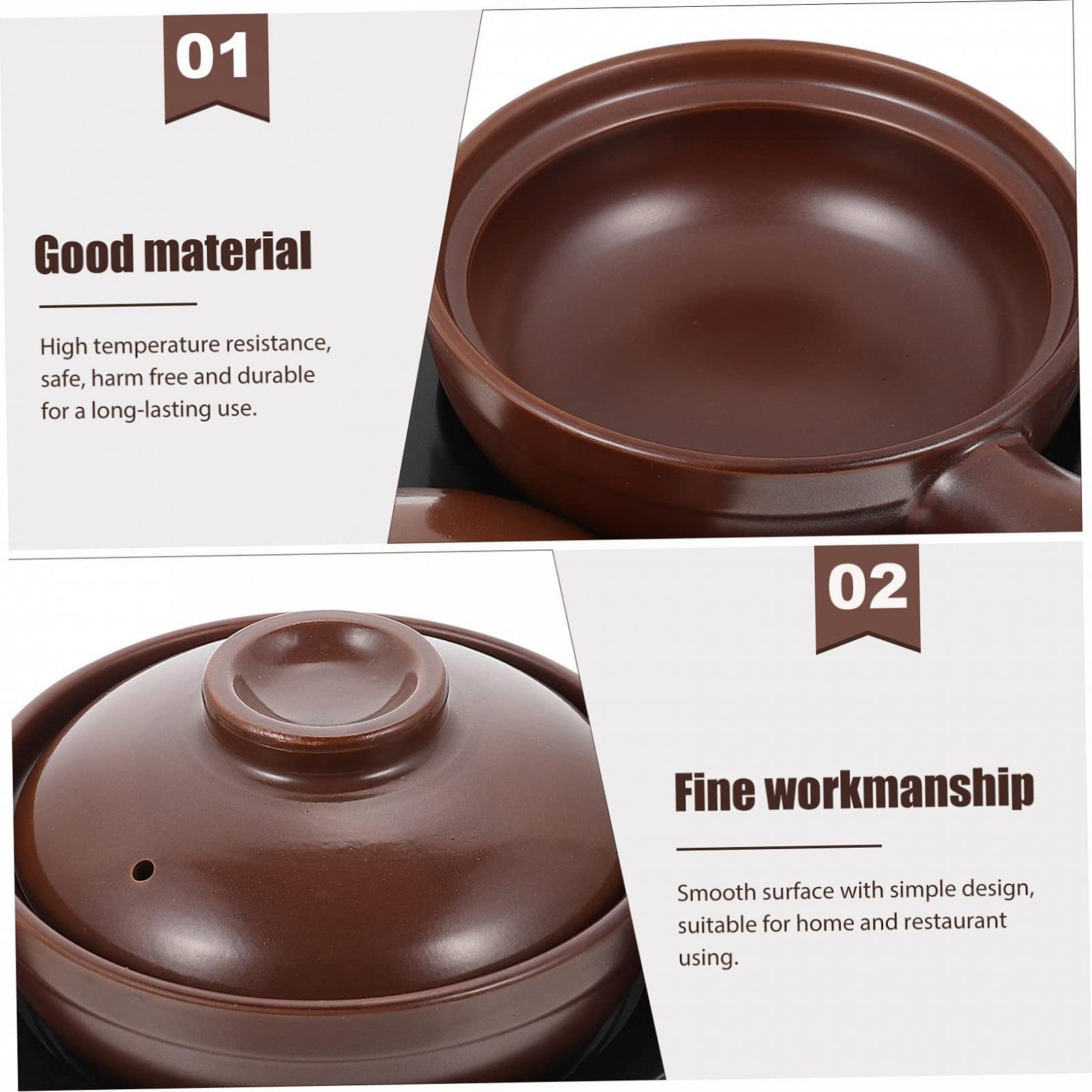 Набір керамічних горщиків NOLITOY з ручкою термостійкий для супів та запікання, фото №5