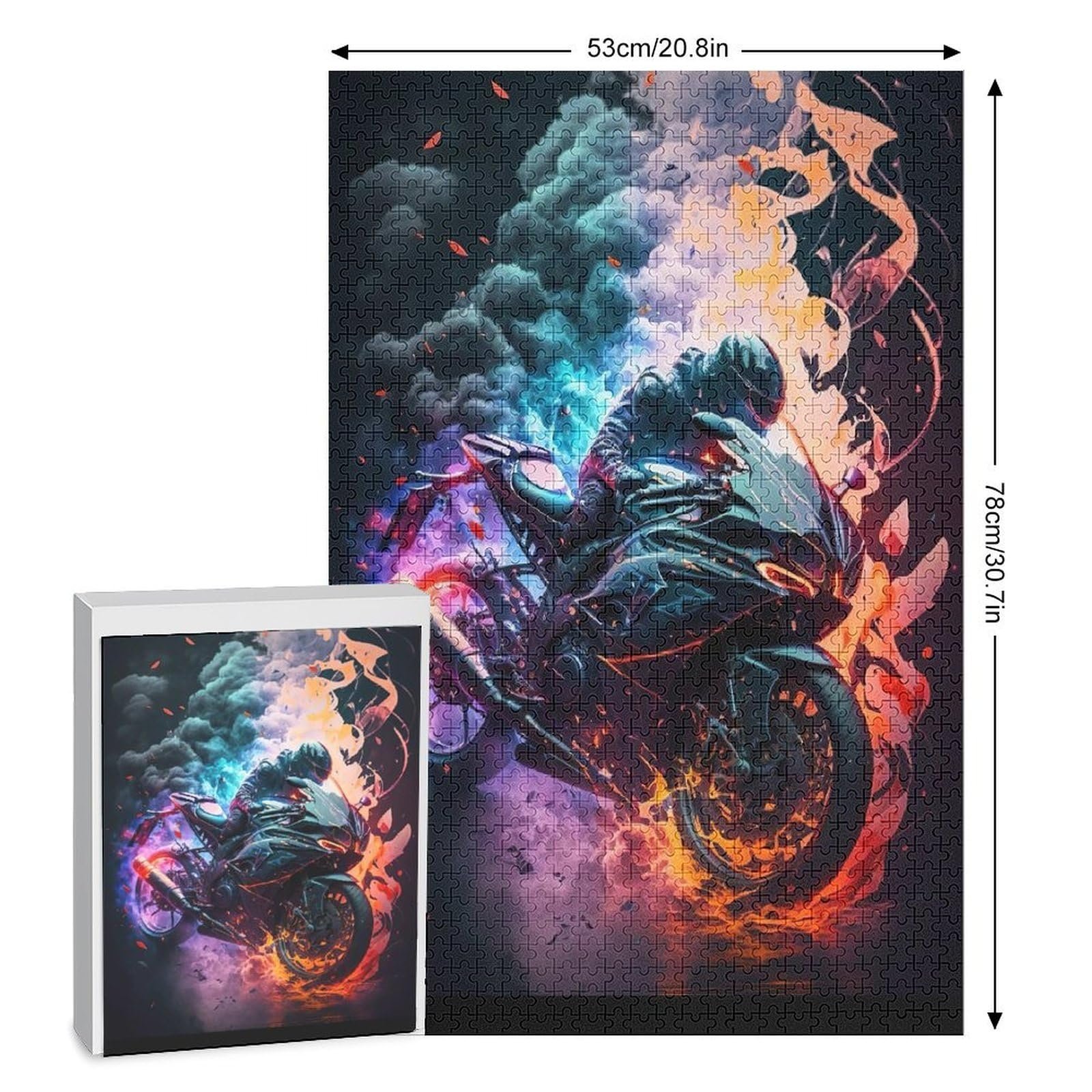 Пазл дерев'яний Мотоцикл 1000 деталей 78 x 53 cm від 12 років, фото №2 Пазл дерев'яний Мотоцикл 1000 деталей 78 x 53 cm від 12 років, фото №2