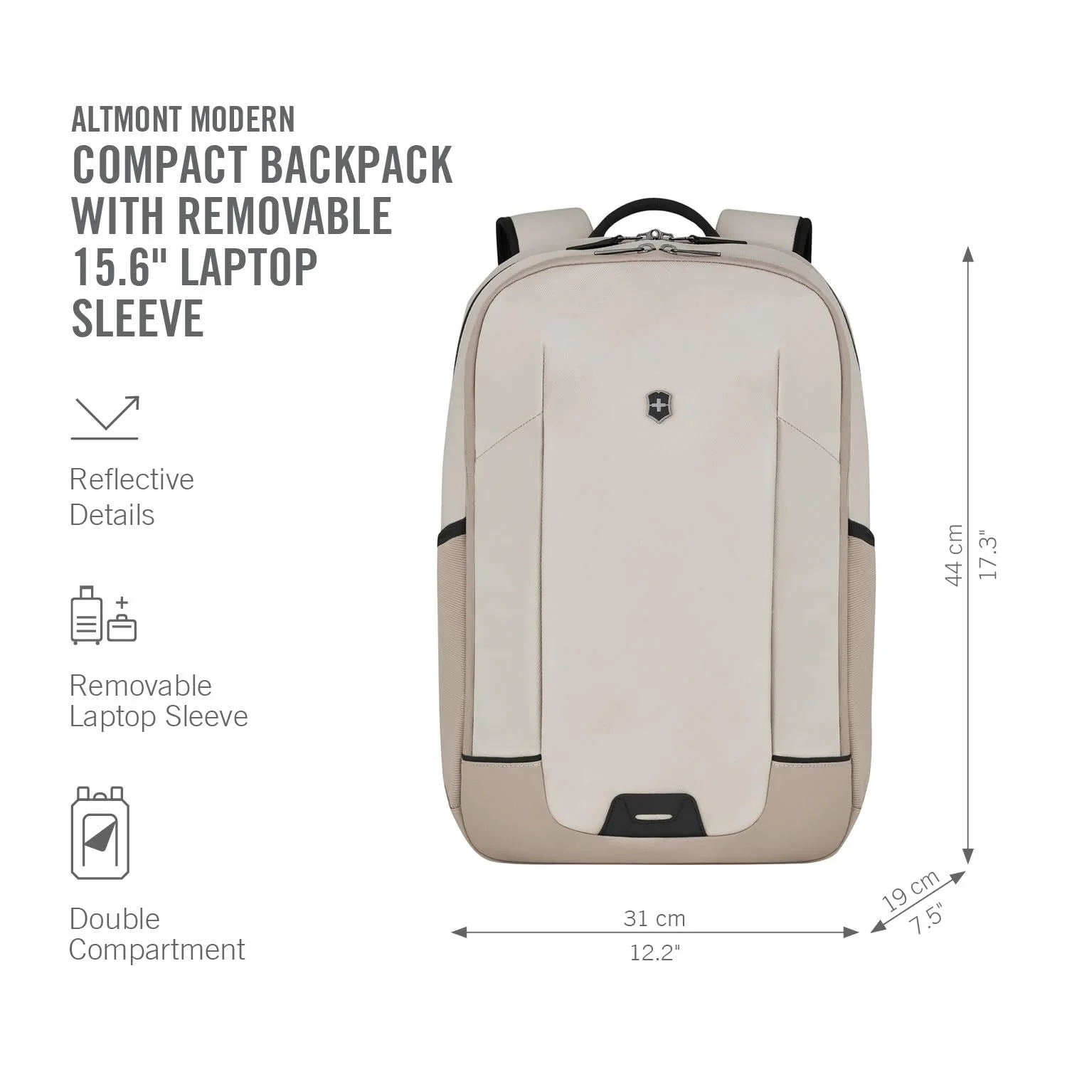 Рюкзак Victorinox Altmont Modern 15.6 дюймов Stone White Компактный, фото №2