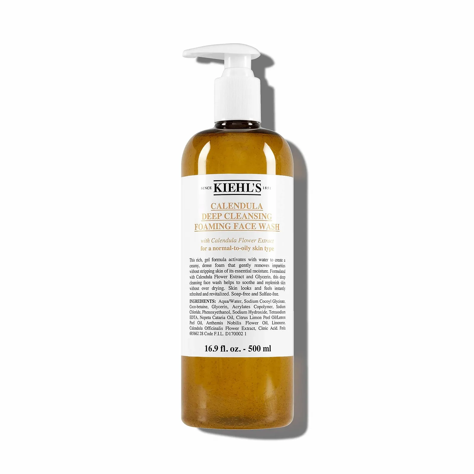 Гель для вмивання KIEHL'S Calendula Foaming Wash з екстрактом календули для чутливої та проблемної шкіри, без парабенів, фото №1