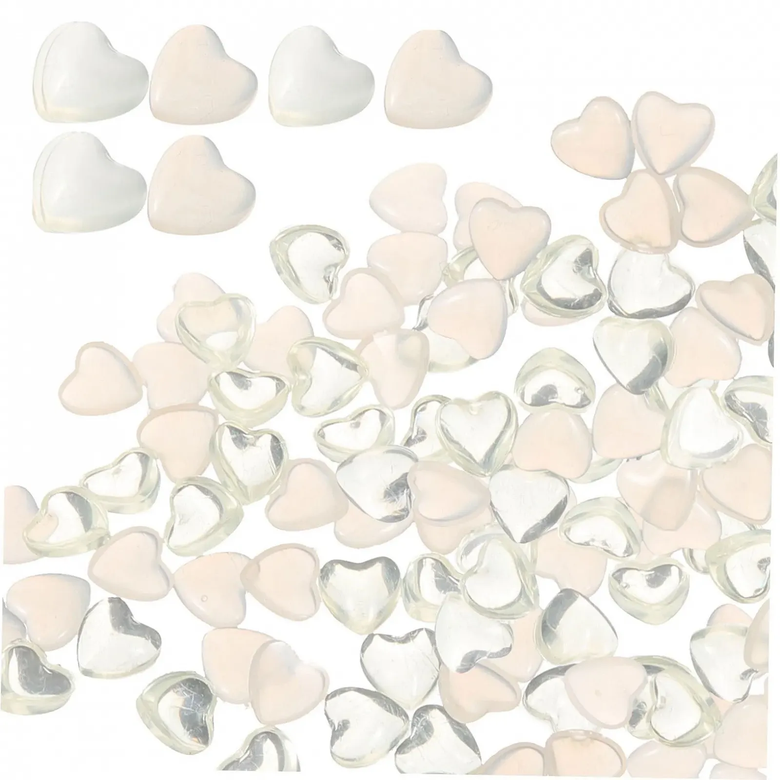 Украшения для ногтей Форма сердца 100 шт. Синие камни, фото №1