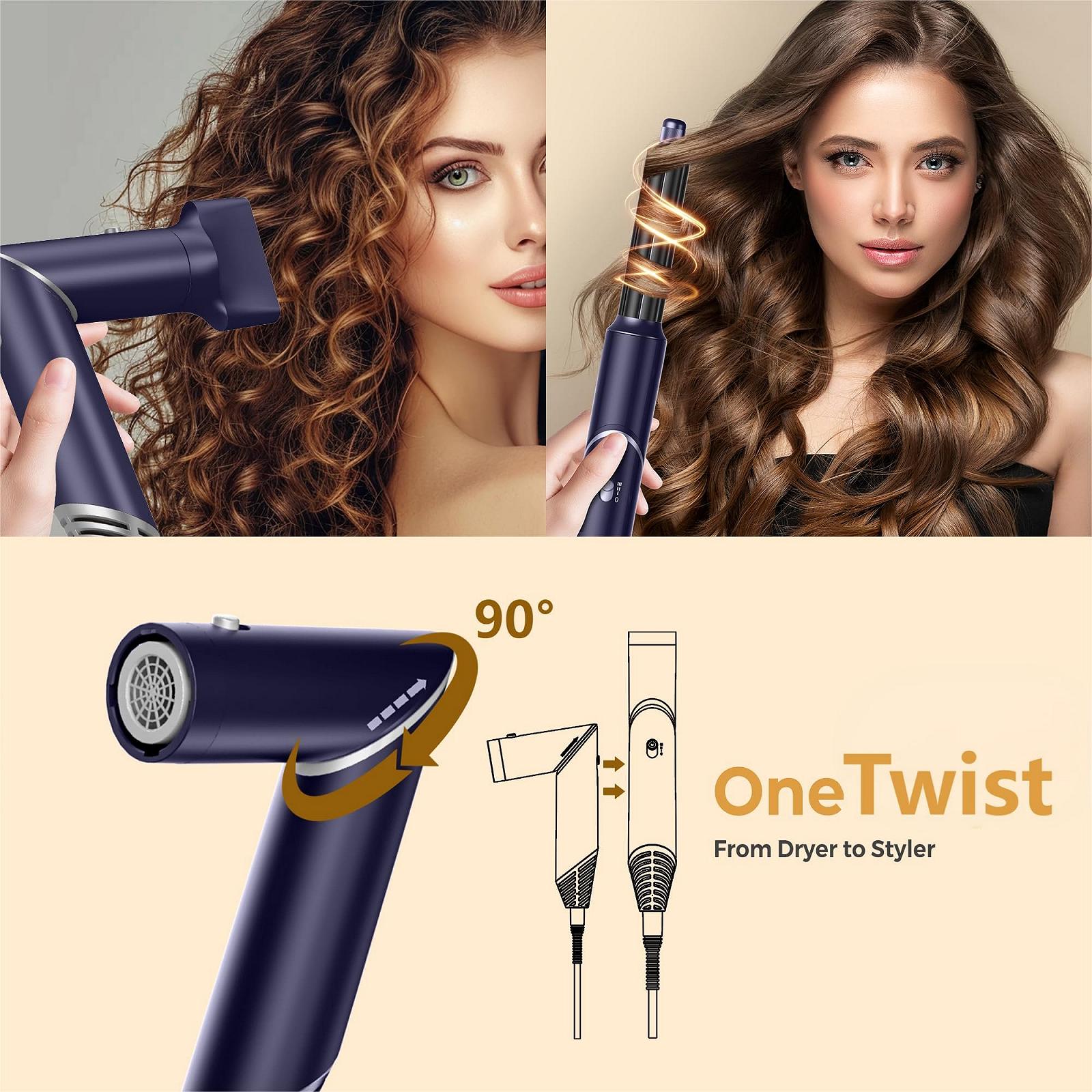 Мультистайлер UKLISS Airstyler 5 в 1 60,000 RPM 1000 W Синій, фото №3 Мультистайлер UKLISS Airstyler 5 в 1 60,000 RPM 1000 W Синій, фото №3