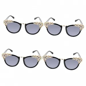 Солнцезащитные очки PACKOVE Бриллиантовые Ретро Металл - Фото 1