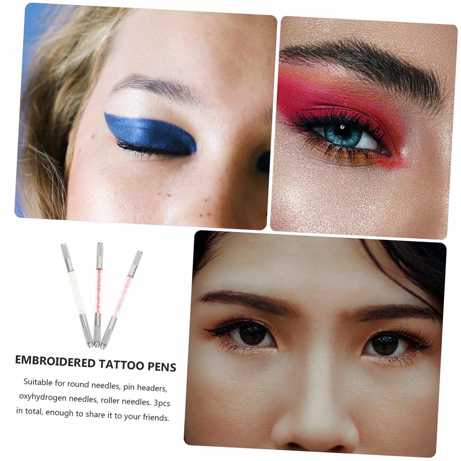 Beavorty Stift Для Написи Фруктів Віск-нігтів-страц-пікер Аксесуар Для Перманентного Макіяжу Ручний Тату Мікроблейдинг-олівець Вишитий Олівець Мідь Подвійна Головка Голка Пані, фото №7