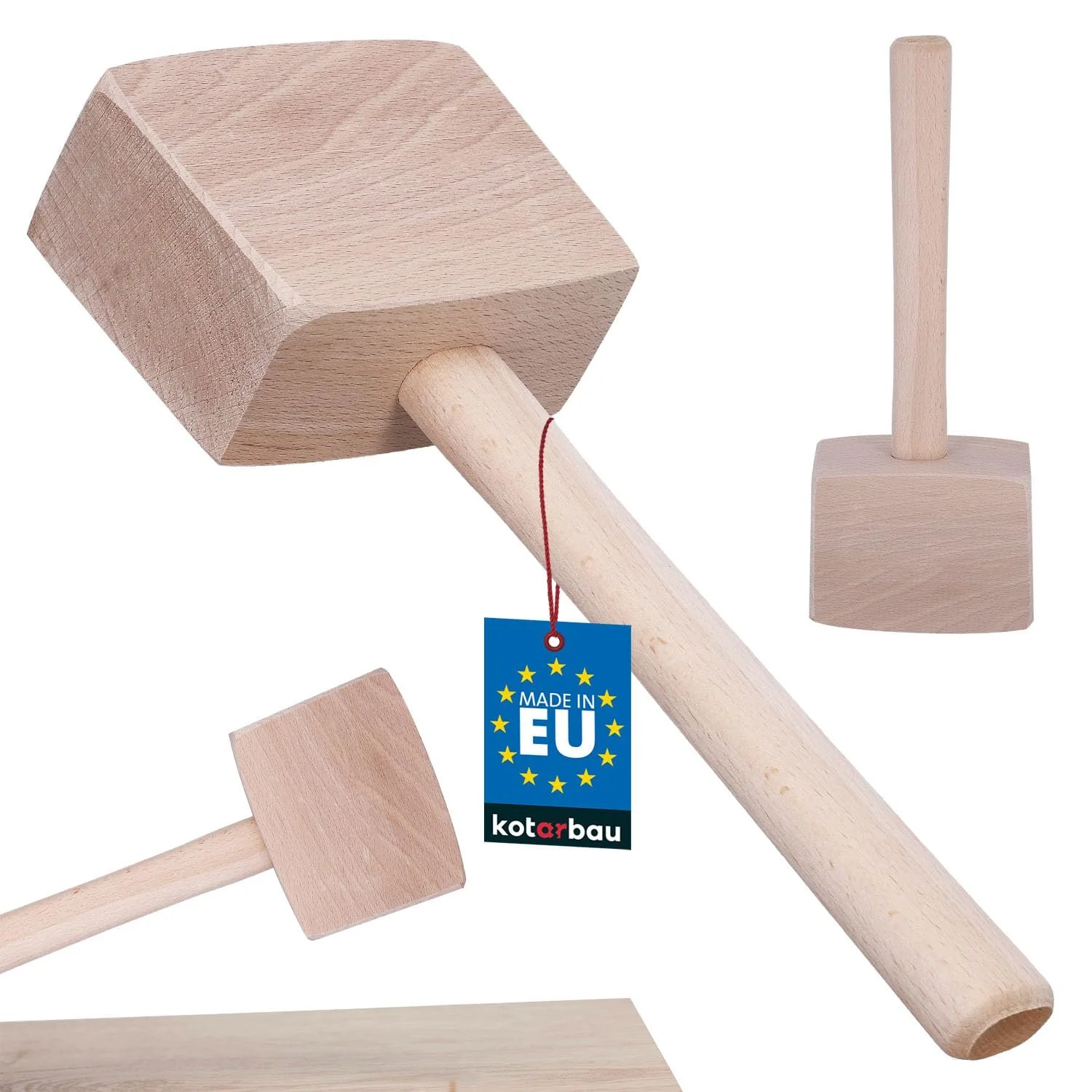 Киянка плотницкая KOTARBAU из бука прямоугольная, фото №1 Киянка плотницкая KOTARBAU из бука прямоугольная, фото №1