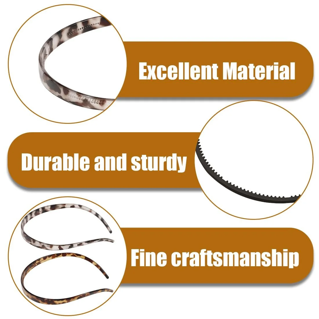 Набор обручей зигзаг с клипсами 3 шт., фото №3