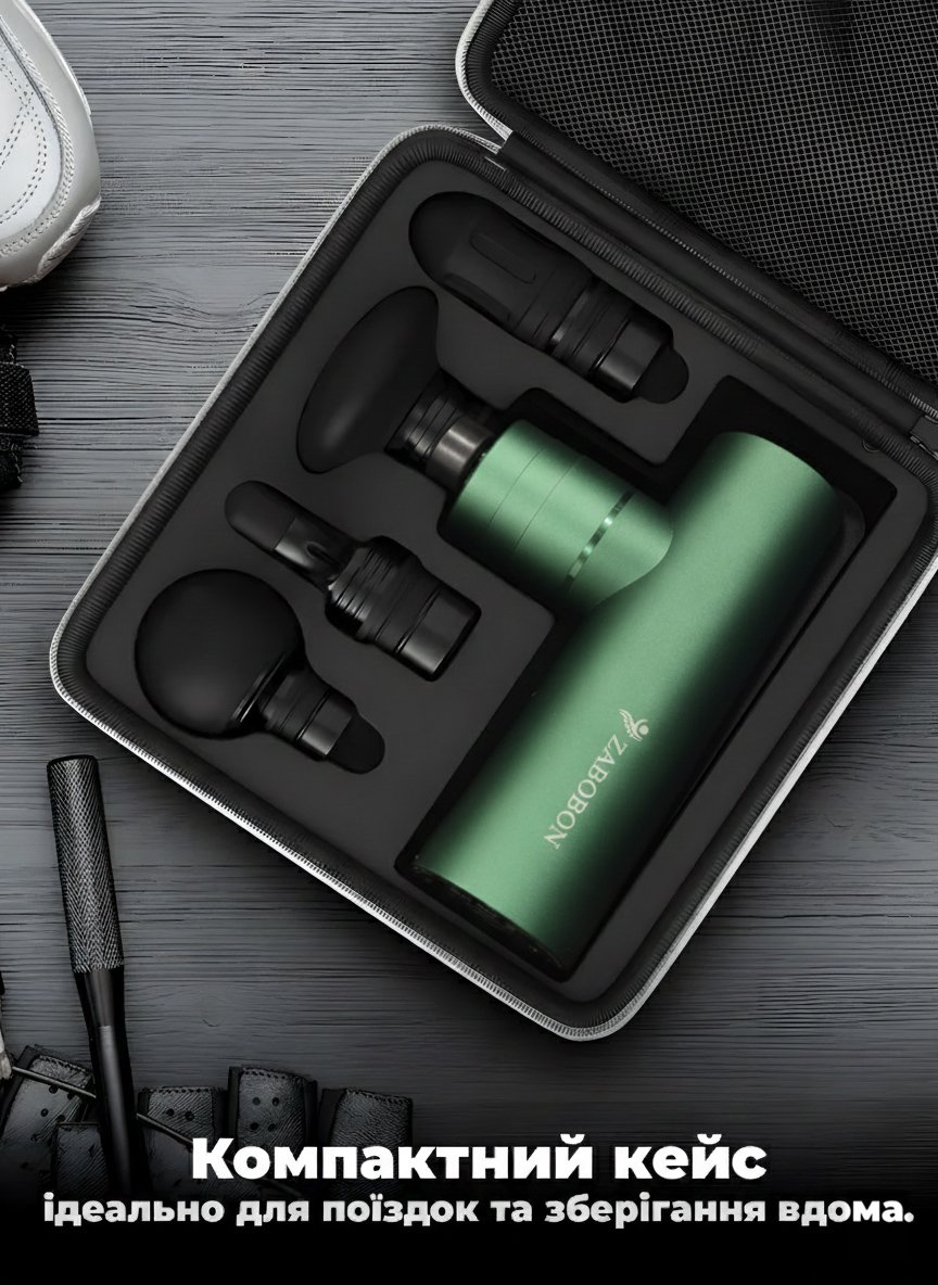 Портативний перкусійний масажер для тіла Zabobon CM20C, фото №6