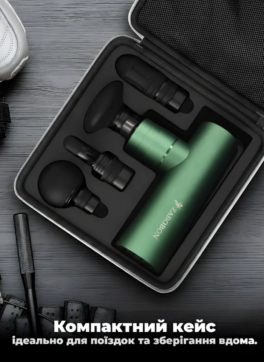 Портативный перкуссионный массажер для тела Zabobon CM20C, фото №6