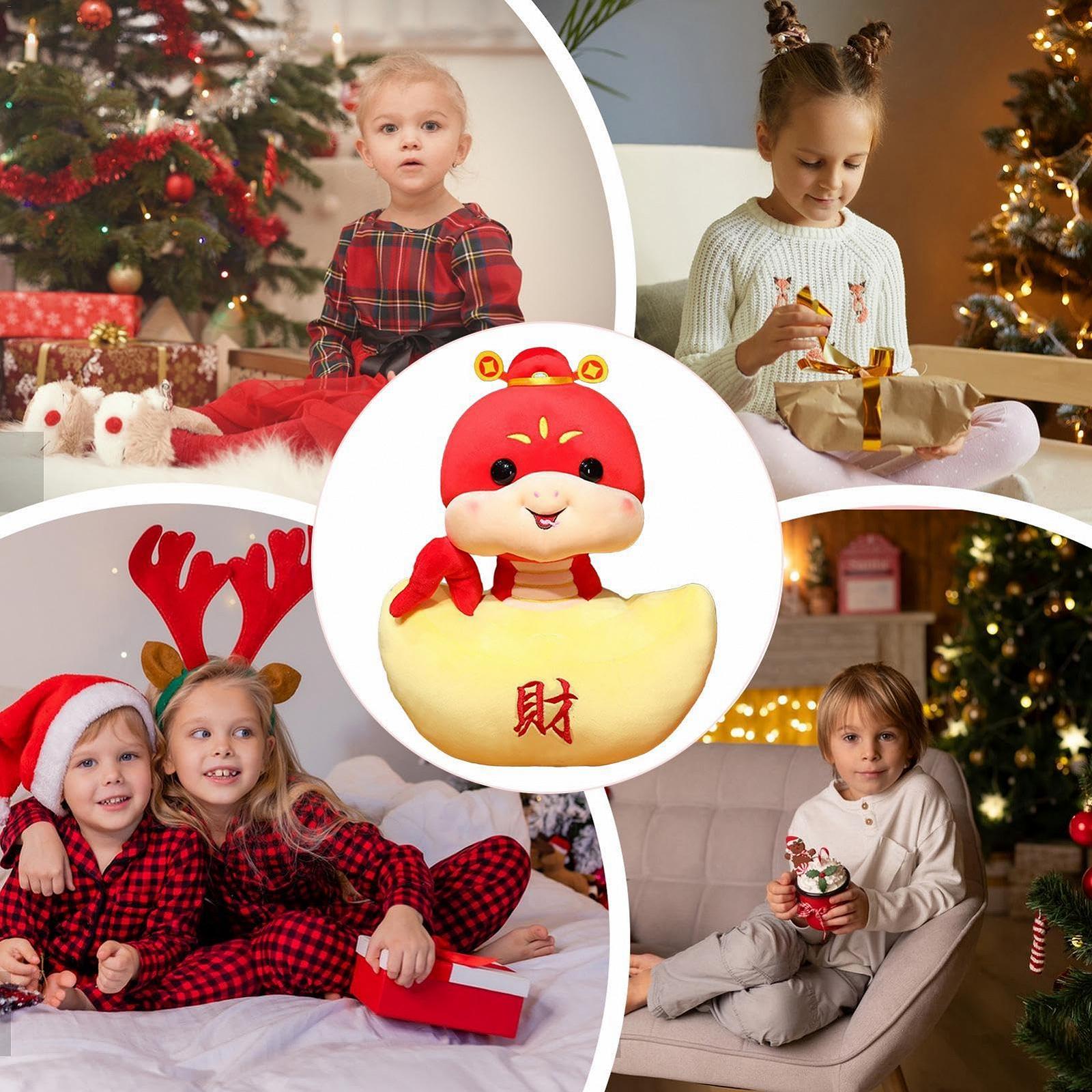 Плюшевий Змія Aizuoni Червоний, фото №4 Плюшевий Змія Aizuoni Червоний, фото №4