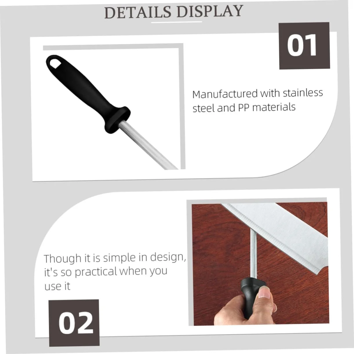 Набор мусатов ручных 2 шт. мелкозернистых для быстрой заточки, фото №3