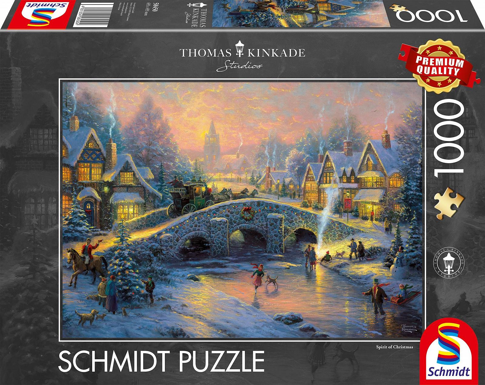 Пазл Schmidt Spiele Thomas Kinkade Winterliches Dorf 1000 элементов (58450), фото №1