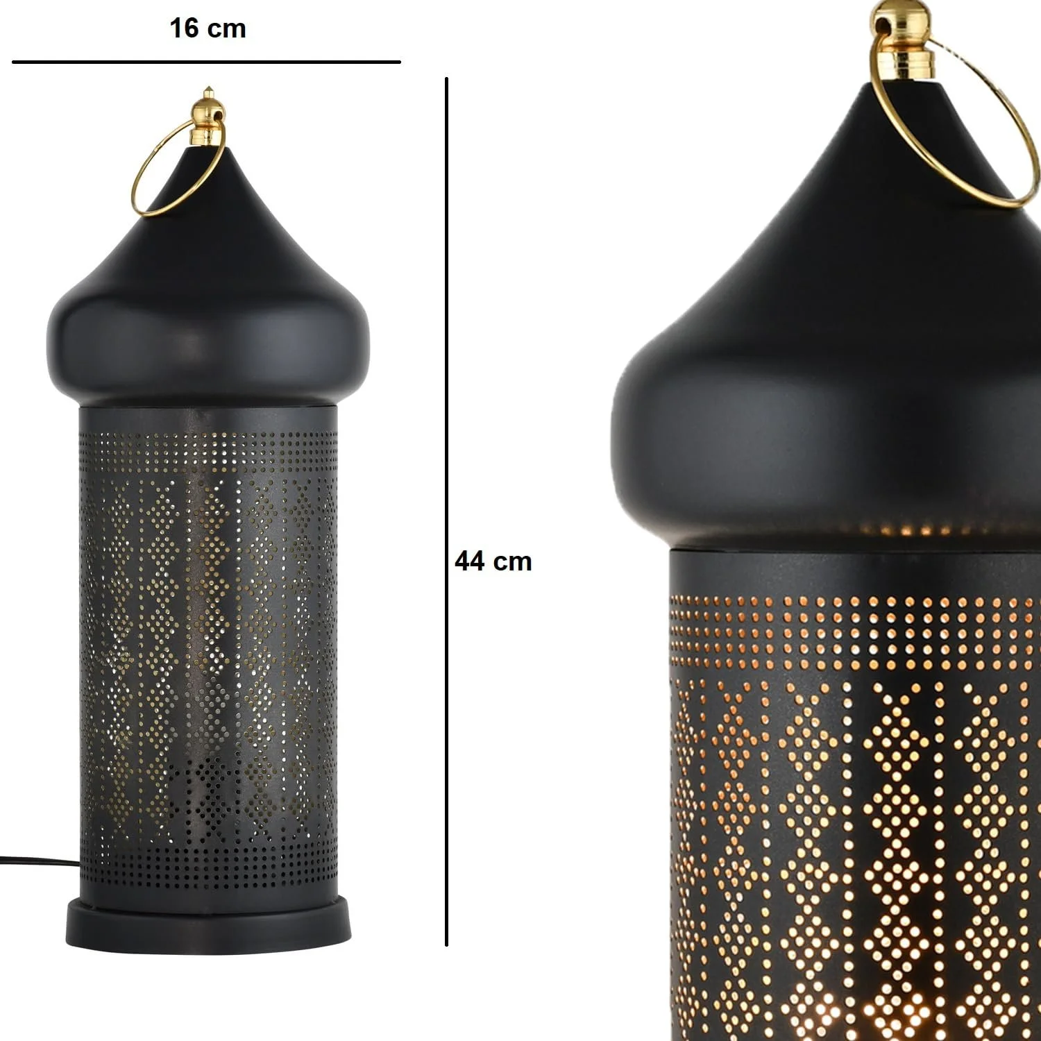 Настільна лампа Tangis Marrakech Oriental 45 см E27 Чорний, фото №8