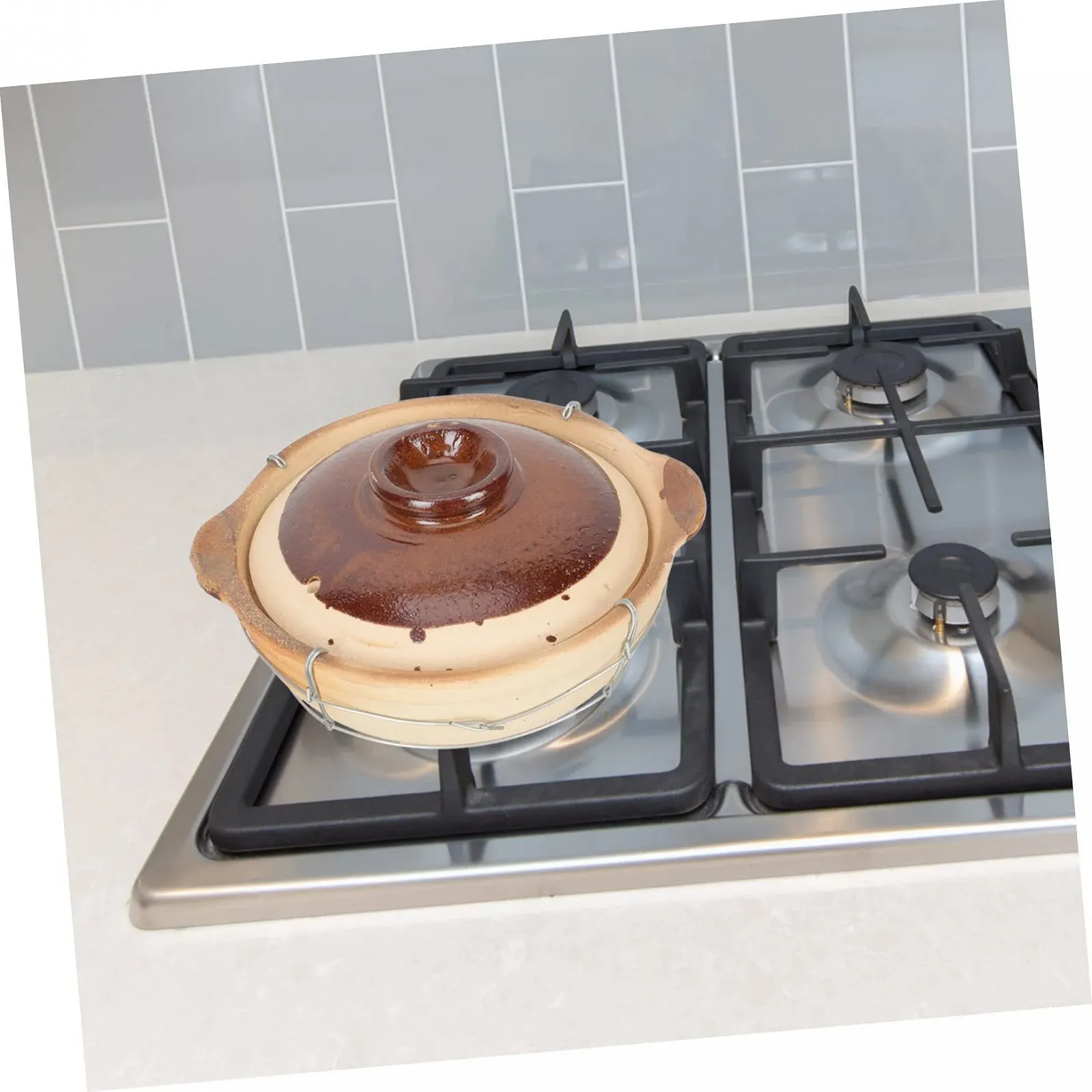 Горшок для тушения Happyyami керамический термостойкий с ручкой, фото №7