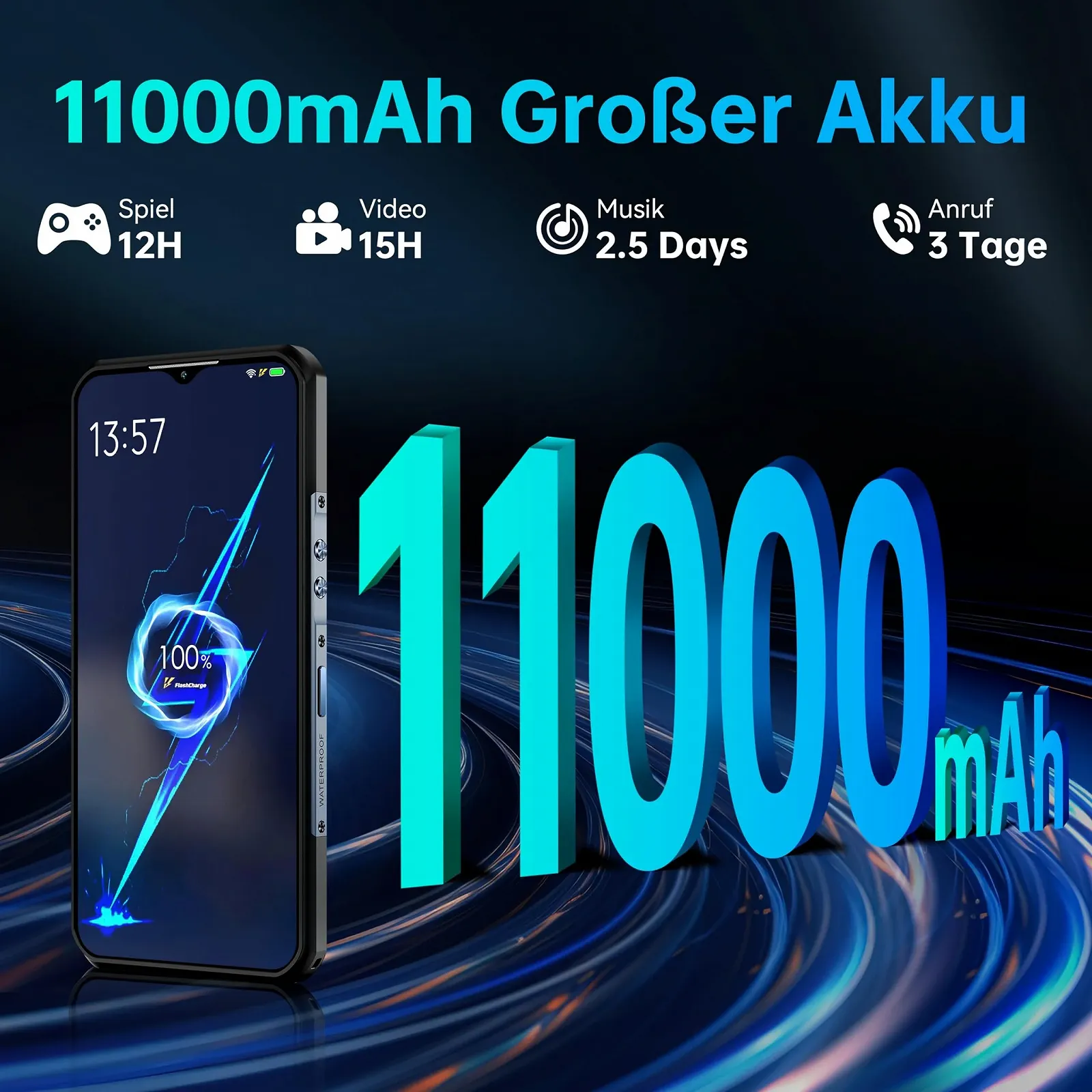 Защищенный смартфон Oukitel WP35 5G 24GB 256GB 11000 мАч 6.6", фото №4 Защищенный смартфон Oukitel WP35 5G 24GB 256GB 11000 мАч 6.6", фото №4