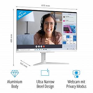 Комп'ютер All in One MEDION E27403 68.6 см (27 дюймів) Full HD (Intel Core i7-1165G7, 16GB DDR4 RAM, 512GB PCIe SSD, WLAN, Win 11 Home) synthetic.ua - Фото 1