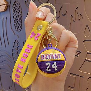Брелок баскетбольный мяч Коби Брайант Kobe Bryant 24 на рюкзак, ключи 4 см synthetic.ua - Фото 1