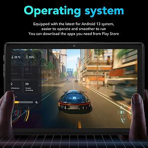 Планшет Jectse 10.1 Inch для Android 13 4G LTE 12GB RAM 256GB ROM Розширюваний 8 ядер 12+24MP 2560 X 1600 7000mAh Bluetooth GMS WiFi synthetic.ua - Фото 1