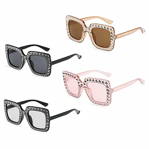 Купить Солнцезащитные очки TSHAOUN квадратные со стразами, большие, Unisex - Фото 1 Солнцезащитные очки TSHAOUN квадратные со стразами, большие, Unisex - Фото 1