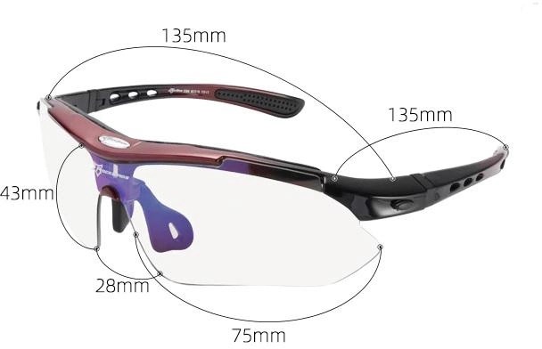 Спортивные очки RockBros Polarized UV400 с 5 линзами Черно-красный 050412, фото №4 Спортивные очки RockBros Polarized UV400 с 5 линзами Черно-красный 050412, фото №4