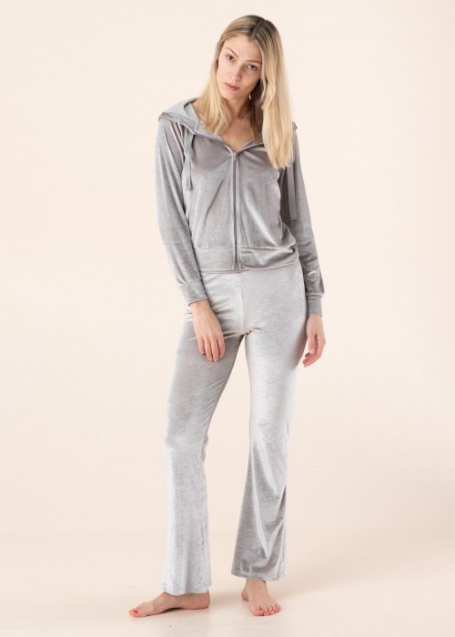 Штани ONLBILLY VELOUR PANT JRS 15240648 Ash ONLY Сірий L, фото №3