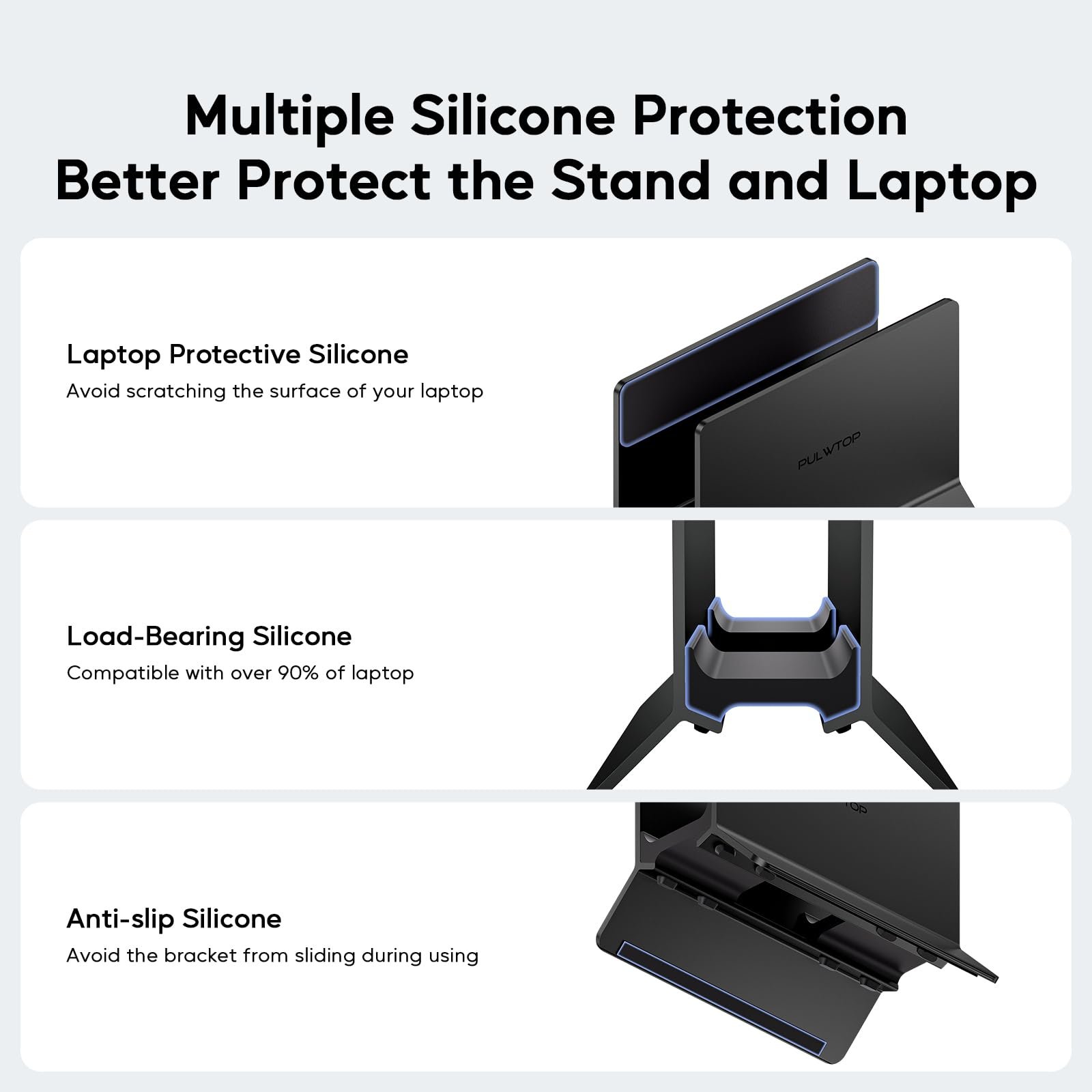 Вертикальная Подставка Алюминиевый Держатель Регулируемая Совместимость с Ноутбуками MacBook Air Pro Планшетами Mac Mini Черный, фото №6 Вертикальная Подставка Алюминиевый Держатель Регулируемая Совместимость с Ноутбуками MacBook Air Pro Планшетами Mac Mini Черный, фото №6