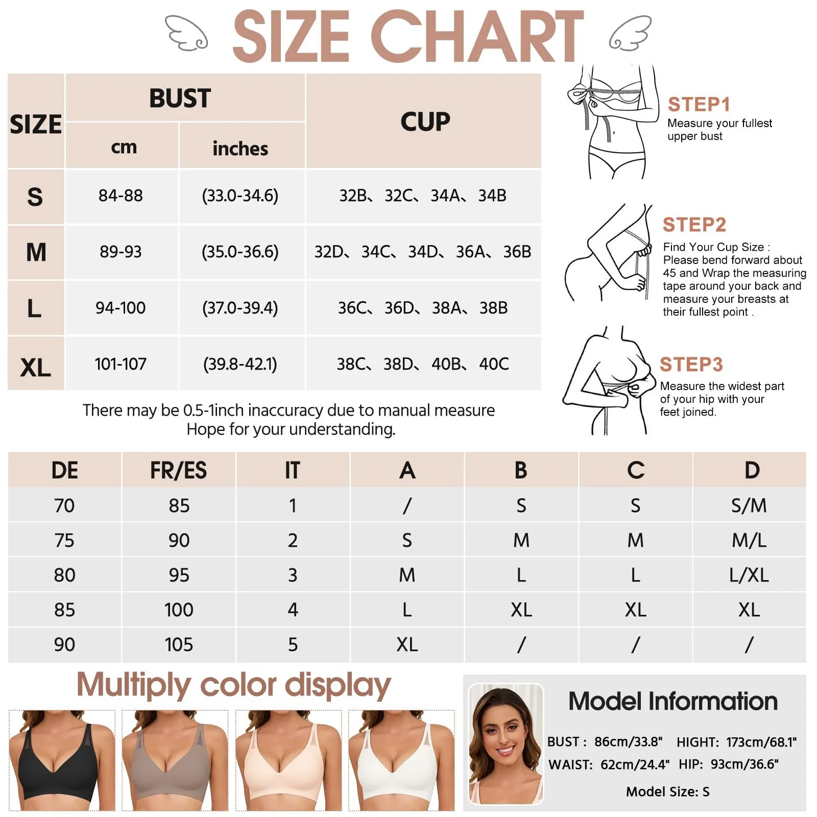 Бюстгальтер Xnova Comfortable безшовный без косточек мягкий push-up с глубоким V-образным вырезом и чашками с подкладкой, фото №6 Бюстгальтер Xnova Comfortable безшовный без косточек мягкий push-up с глубоким V-образным вырезом и чашками с подкладкой, фото №6