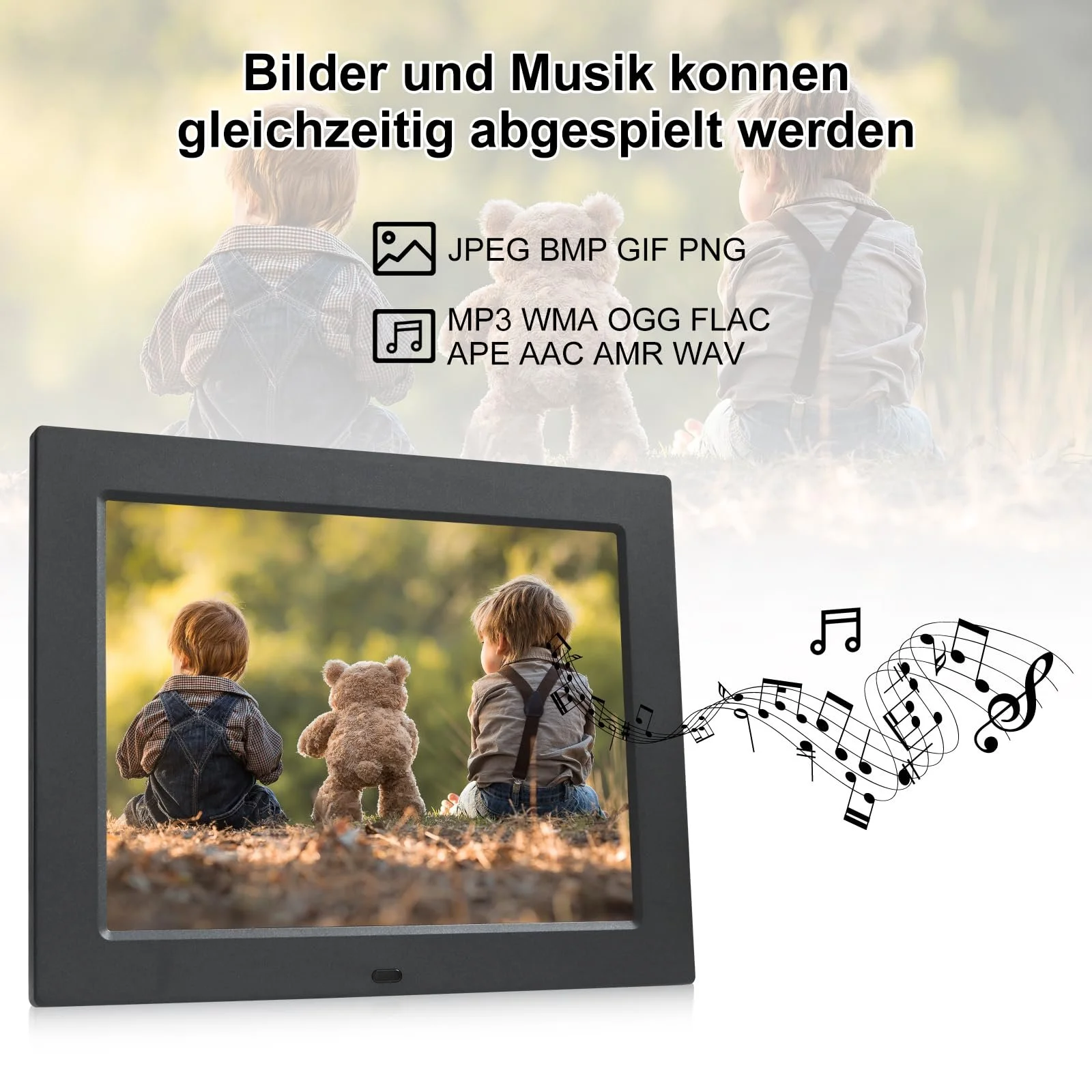 Цифровая фоторамка TSITSC 8.7 дюйма 1024 x 768 IPS Screen Remote Control USB SD Black, фото №5 Цифровая фоторамка TSITSC 8.7 дюйма 1024 x 768 IPS Screen Remote Control USB SD Black, фото №5