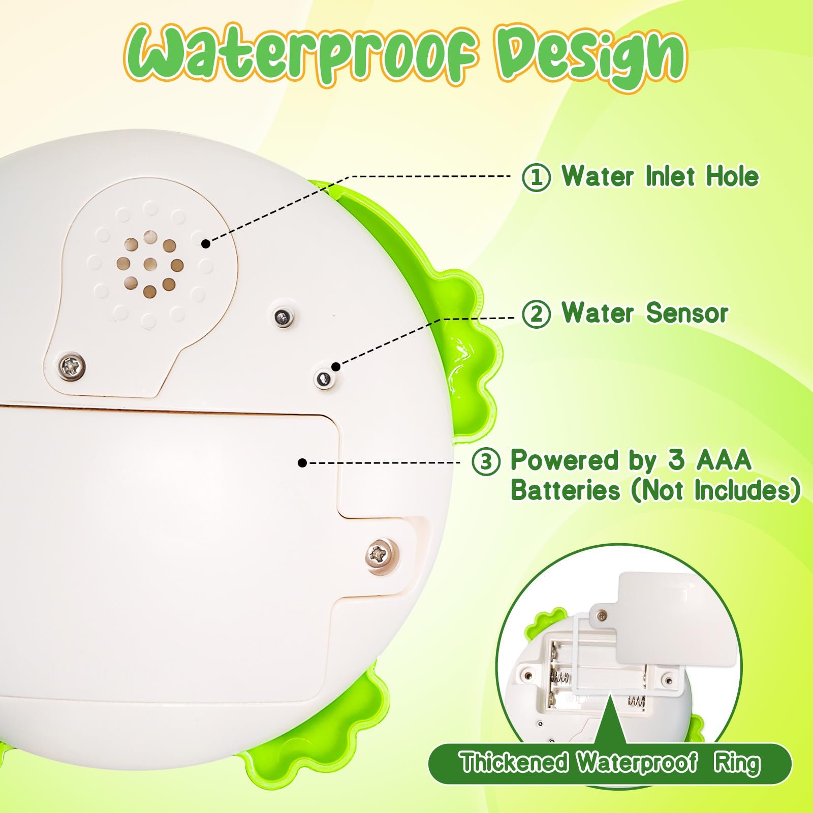 Іграшка для ванни Жаба з LED підсвічуванням, фото №4