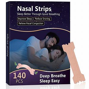 Смужки на ніс проти хропіння, 140 шт. для зменшення хропіння для чоловіків і жінок - Фото 1