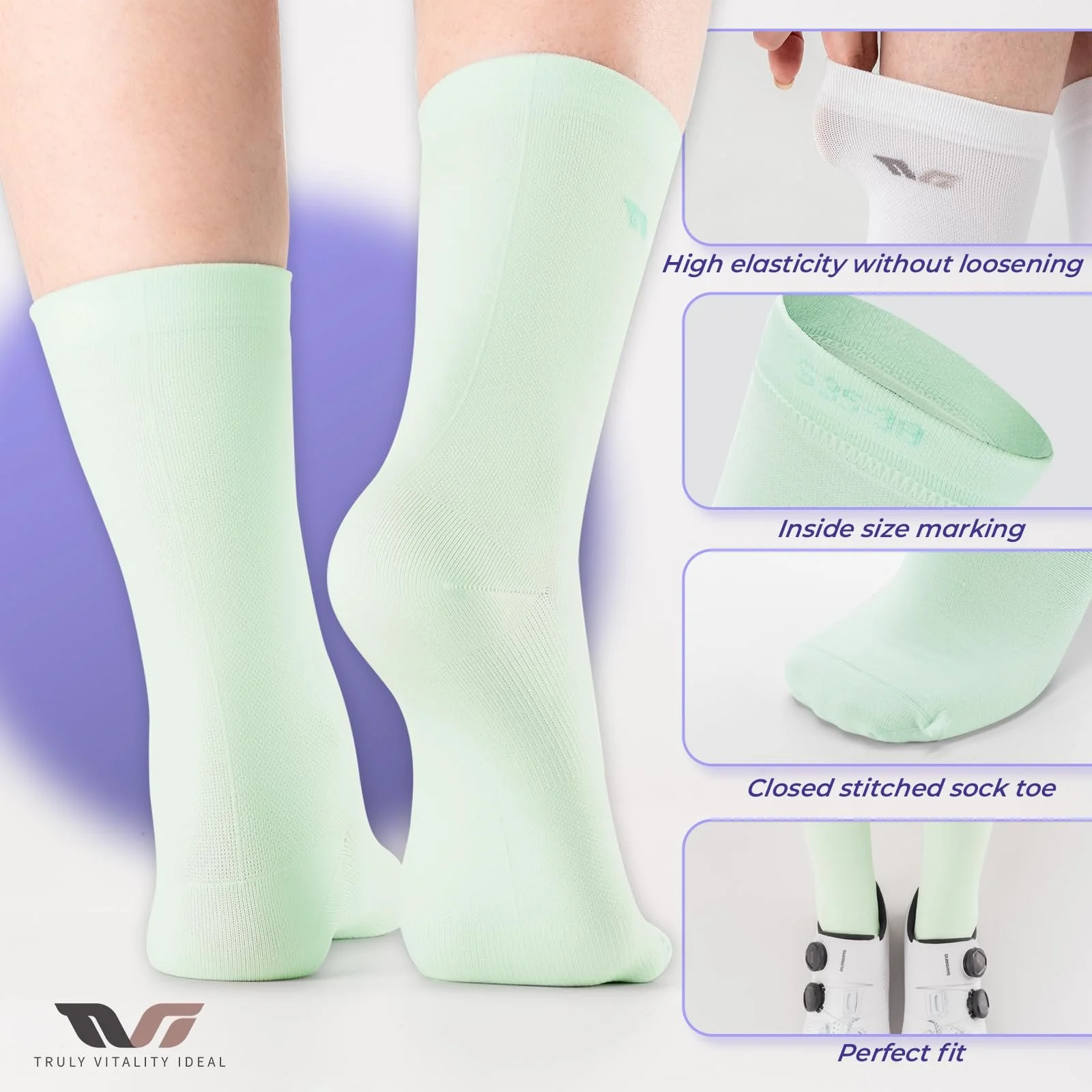 Велосипедні шкарпетки ROCKBROS TVI Жіночі, 2 пари, фото №4