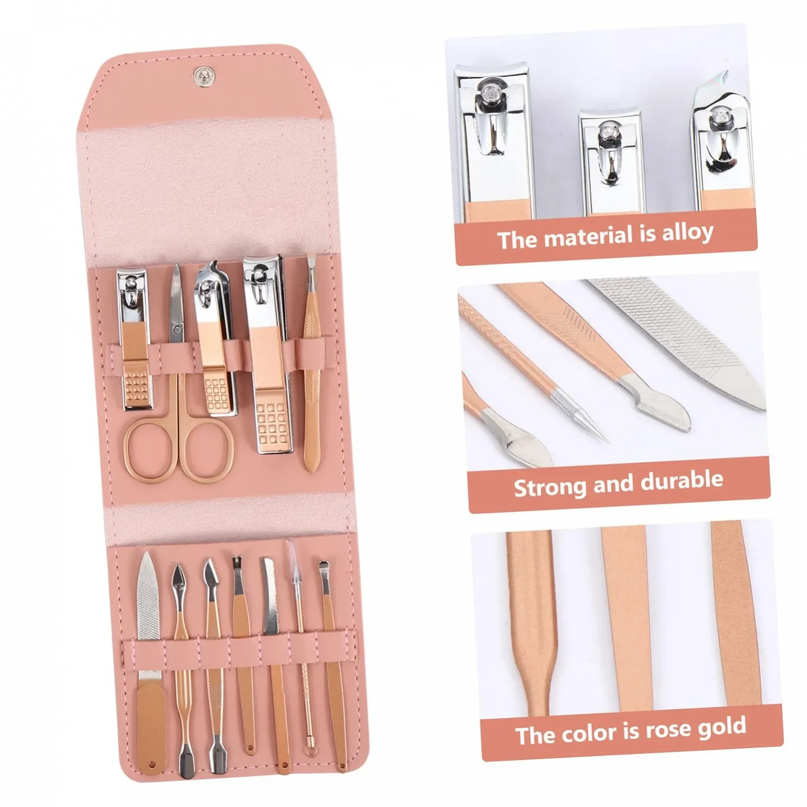 Набор для маникюра WRITWAA Для дома, включая кожаный чехол, фото №9