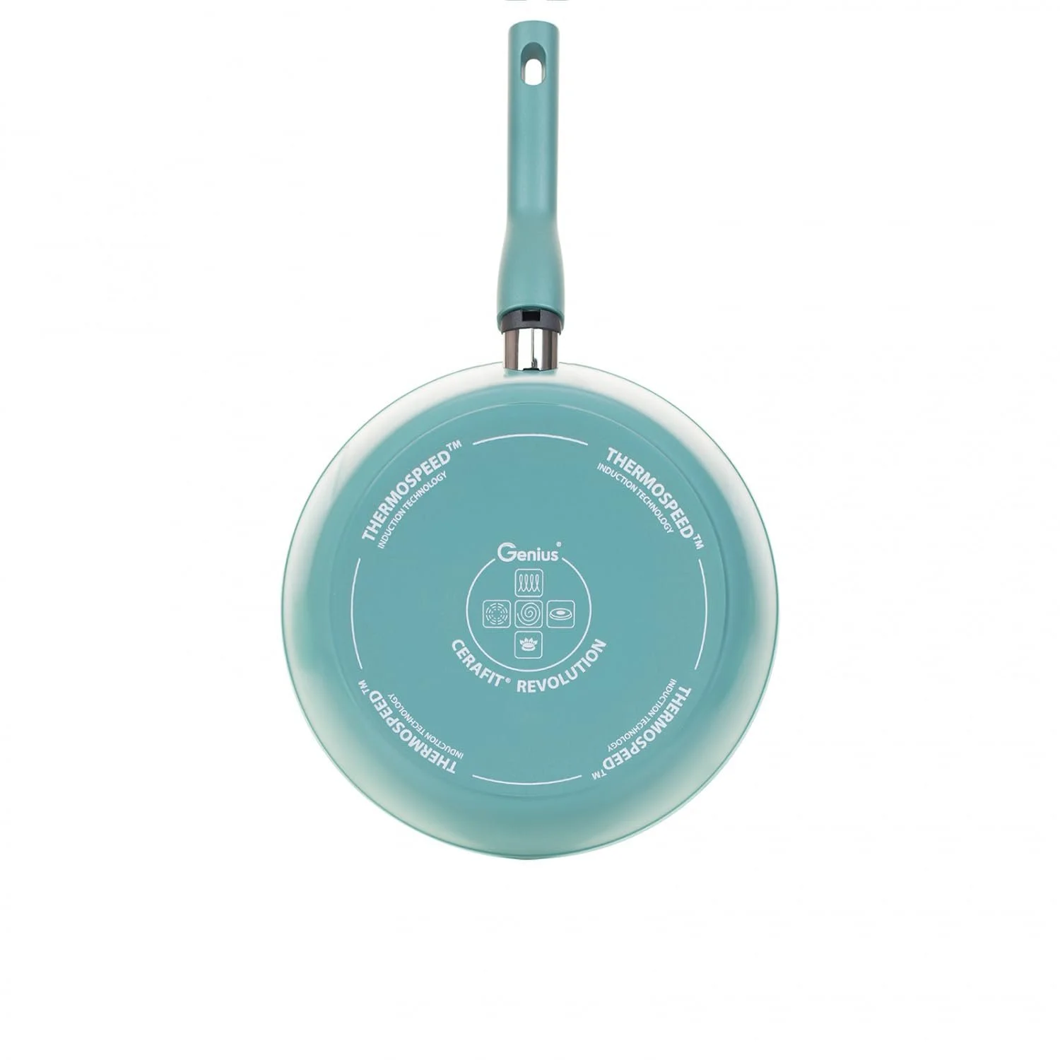 Сковорода Genius Cerafit Revolution 24 см, керамічне антипригарне покриття, без PFAS, зі скляною кришкою, знімна ручка для всіх типів плит, фото №8