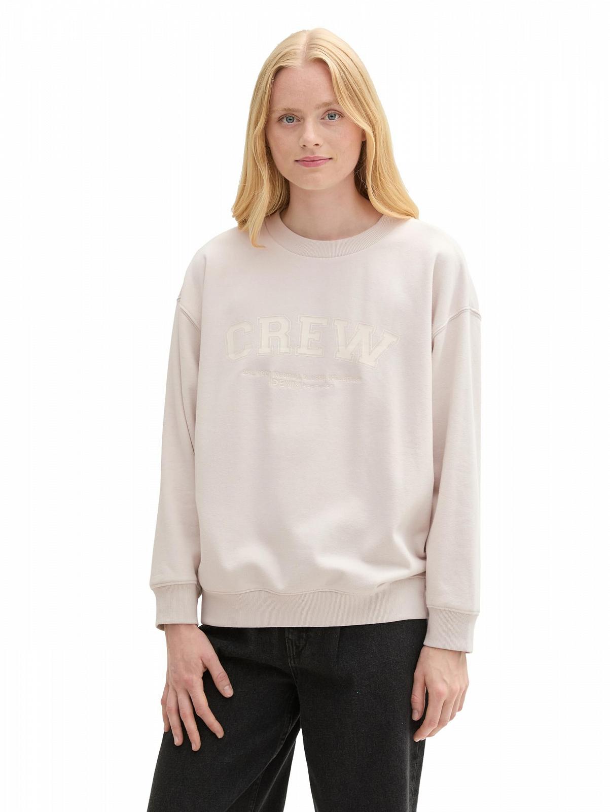 Женский свитшот TOM TAILOR College с принтом, фото №1