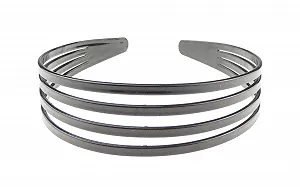 Обруч Glamour Girlz Широкий Трафаретный 4 ряда Черный - Фото 1