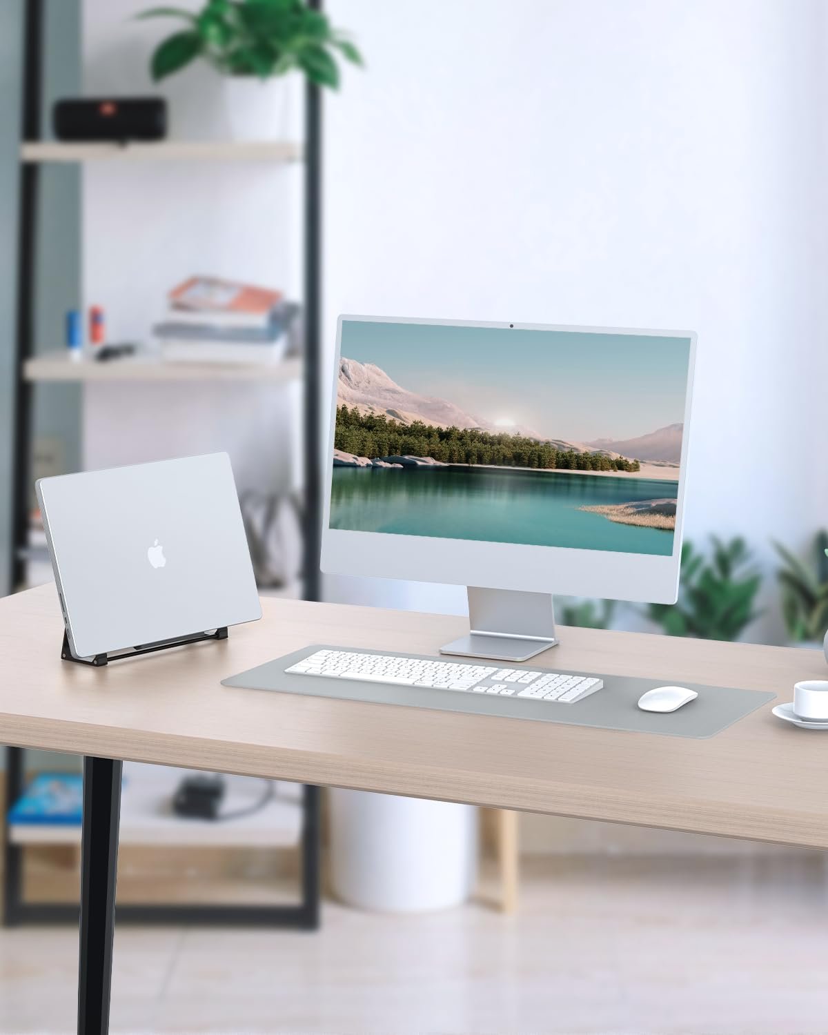 Подставка для ноутбука вертикальная алюминиевая 2-в-1 держатель для ноутбука совместима с MacBook Air Pro, Dell XPS, Lenovo, HP (11-17 дюймов), фото №7