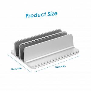 Підставка для ноутбука Алюмінієвий сплав з тримачем для слотів Вертикальна Регульована, стабільна та елегантна для офісу synthetic.ua - Фото 1