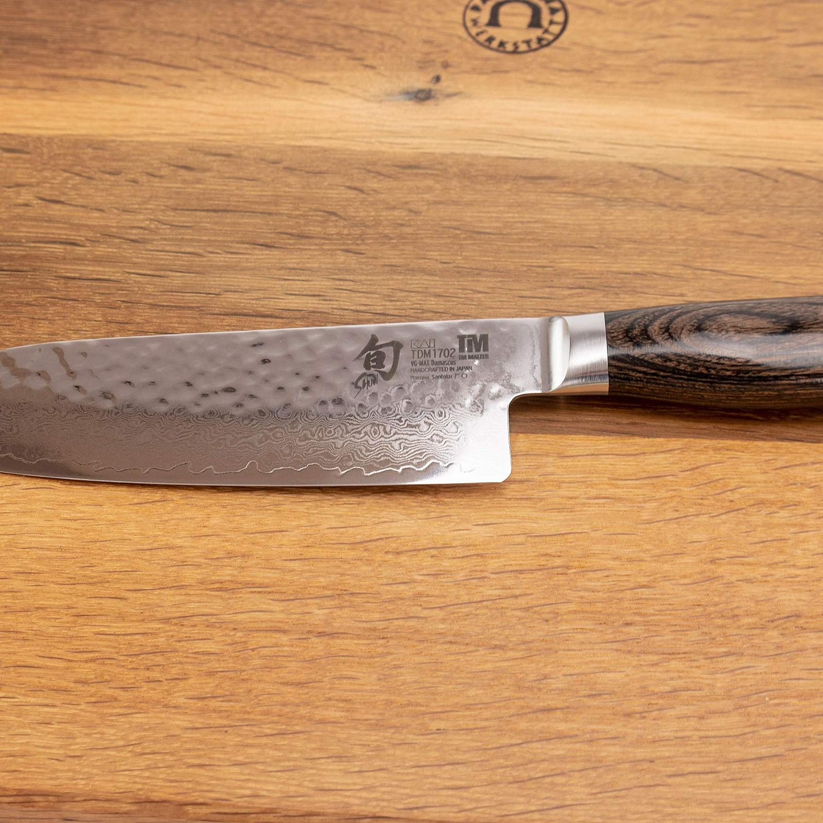 Набір ножів Santoku Kai Shun Premier Tim Mälzer TDM 1702 + Обробна дошка, фото №3