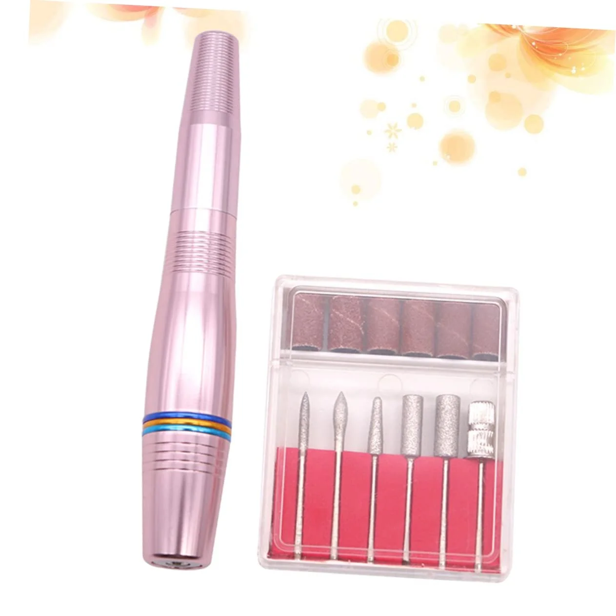 Набор для маникюра и педикюра Healvian Электрический Мини-дрель Розовый, фото №5