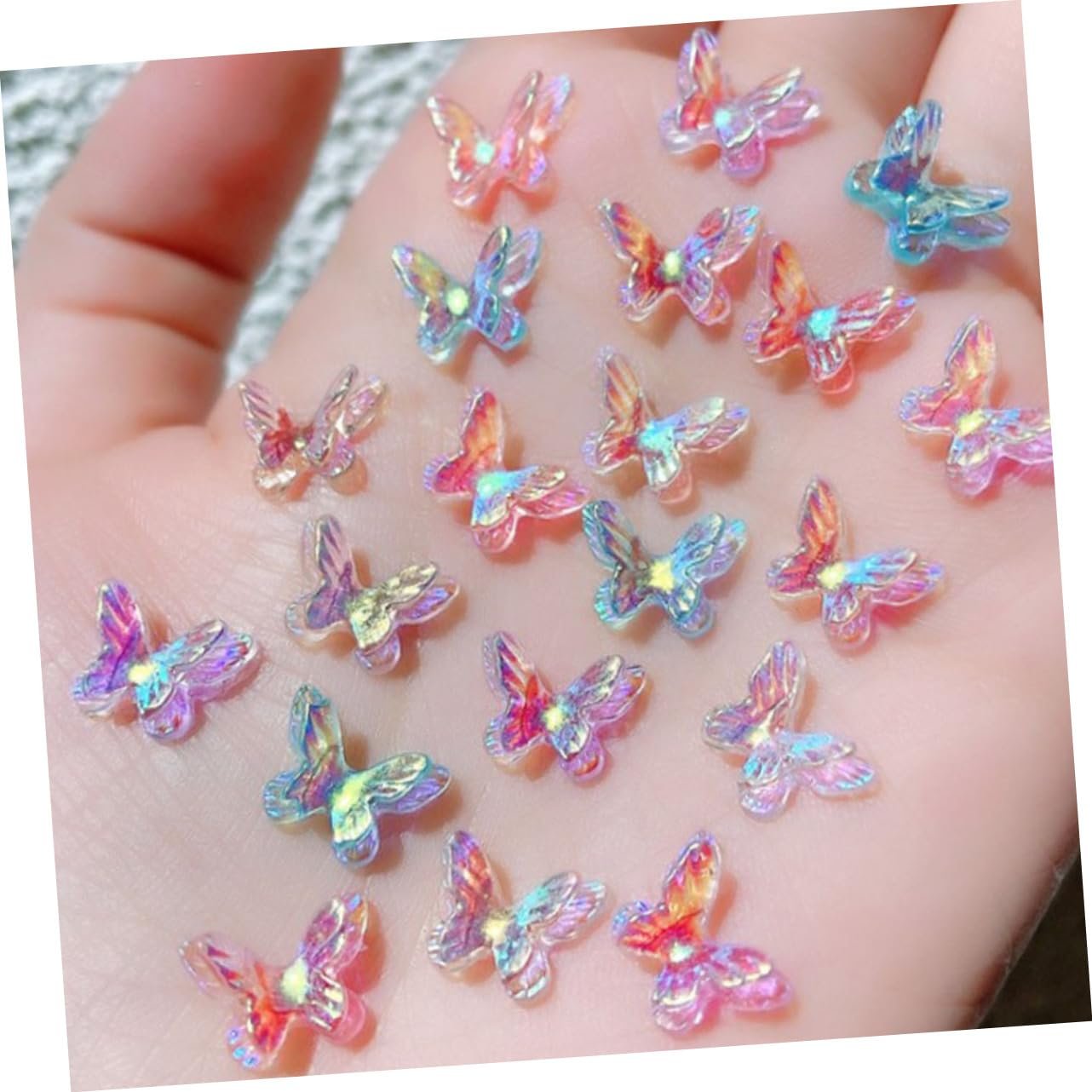 Блискучі Healeved, 40 шт, різнокольорові, для манікюру та творчого дизайну нігтів вдома та для проектів з нейл-арту, фото №6